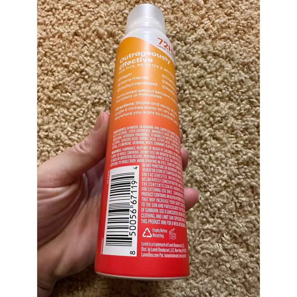 Lume Whole Body Deoterant Clean Tangerine NEW 3.6oz